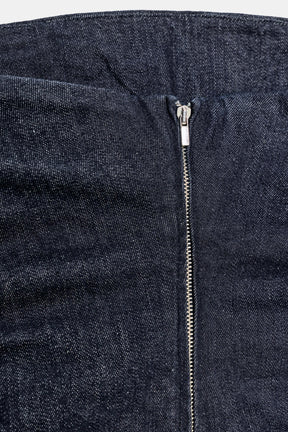 Denim Gathered Bandeau Dress