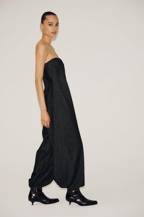 Denim Bandeau Jumpsuit