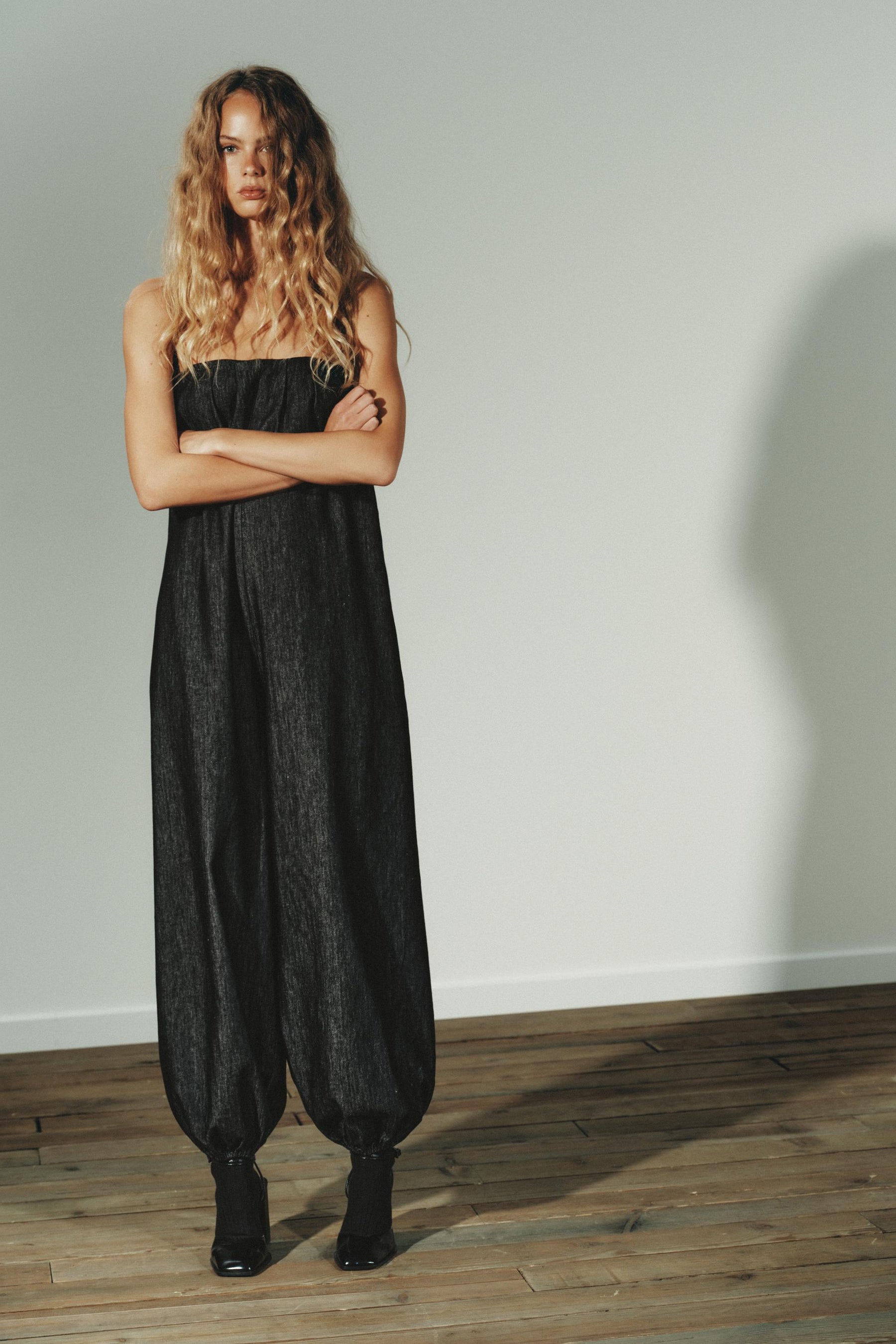 TRF DENIM BANDEAU JUMPSUIT - Image 3