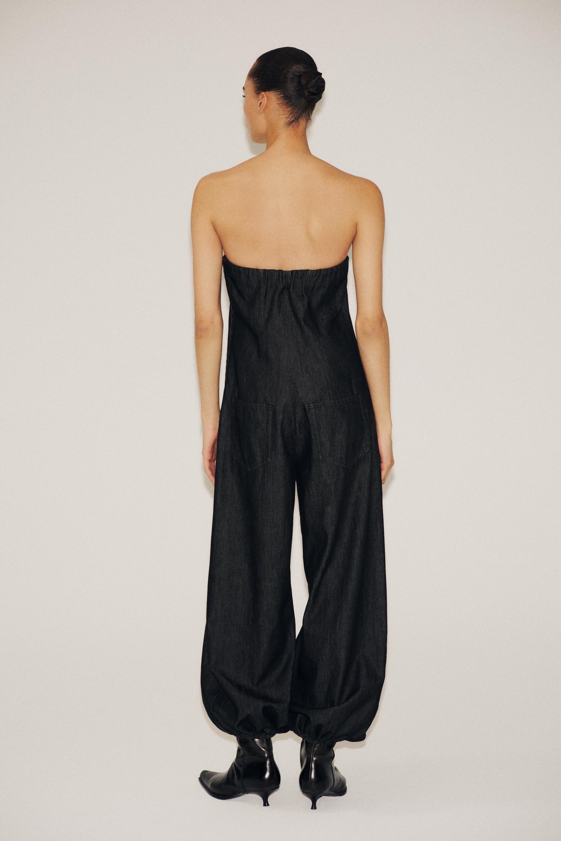 Denim Bandeau Jumpsuit