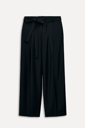 Wool-Blend Trousers with Belt