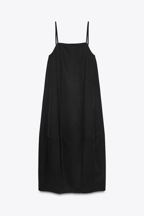 MIDI DRESS WITH PLEATED BACK - Image 6