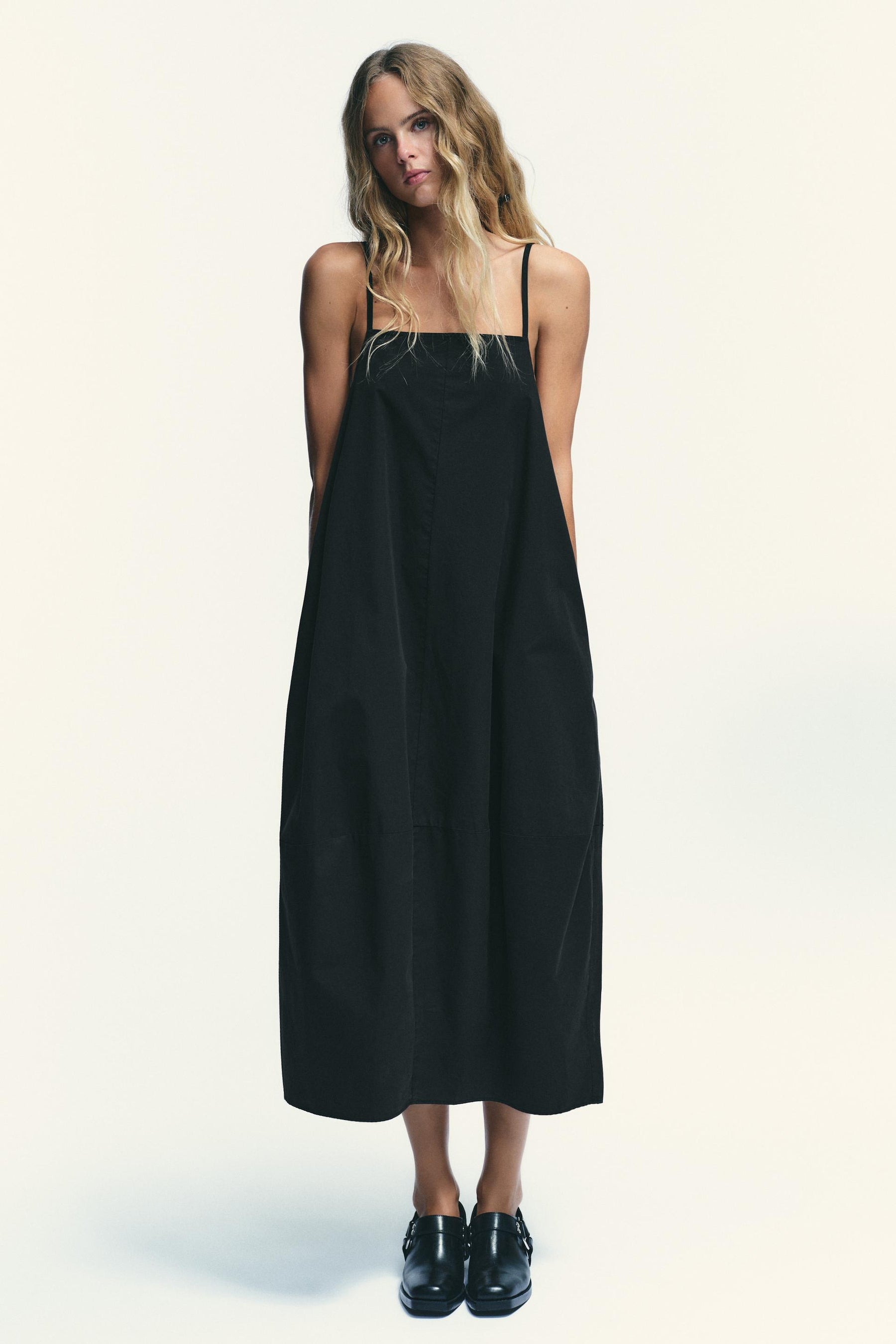 MIDI DRESS WITH PLEATED BACK - Image 1