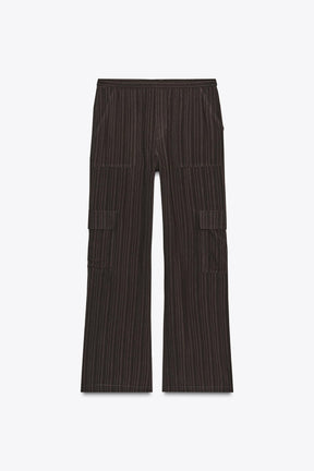 STRIPED CARGO TROUSERS
