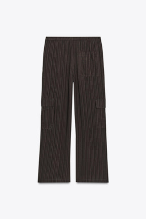 STRIPED CARGO TROUSERS