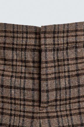 Checked Flare Fit Trousers