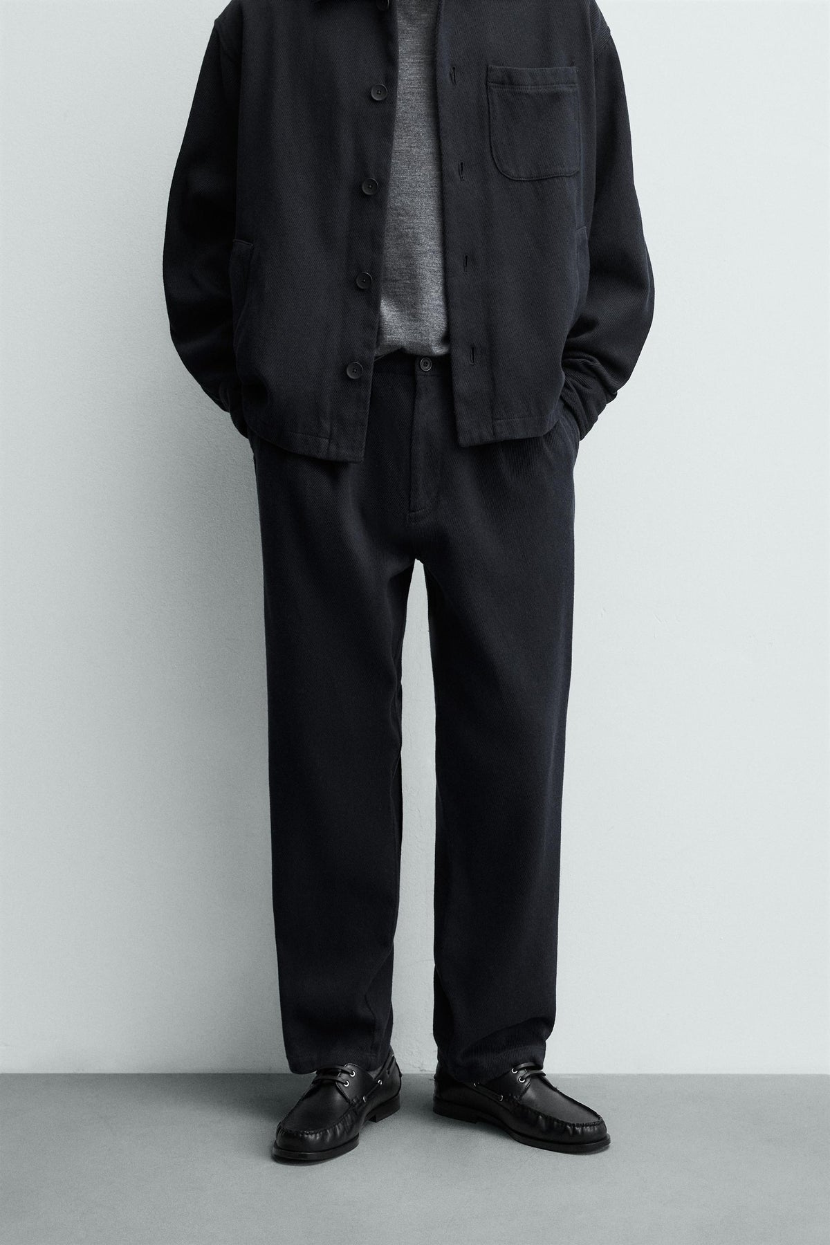 REGULAR FIT TWILL TROUSERS - Image 2