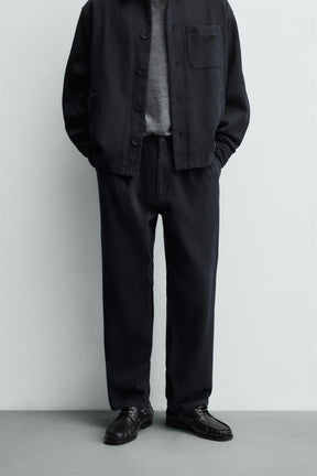 REGULAR FIT TWILL TROUSERS - Image 2