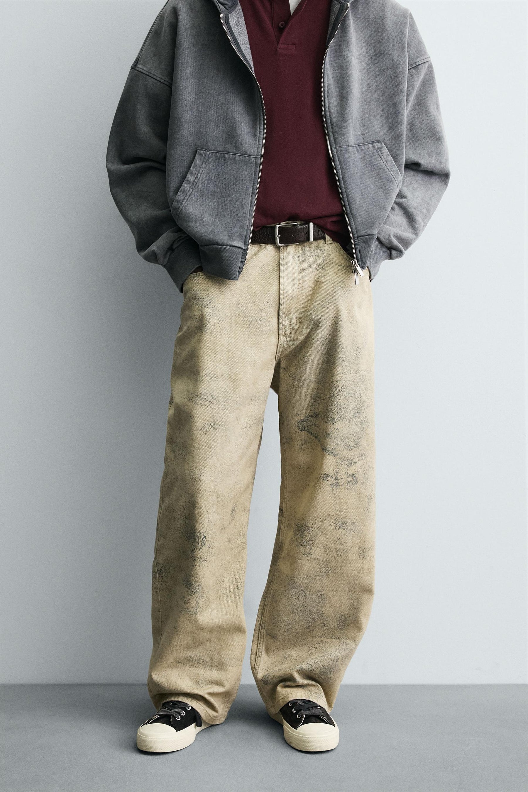 FADED PRINT BAGGY FIT TROUSERS - Image 2