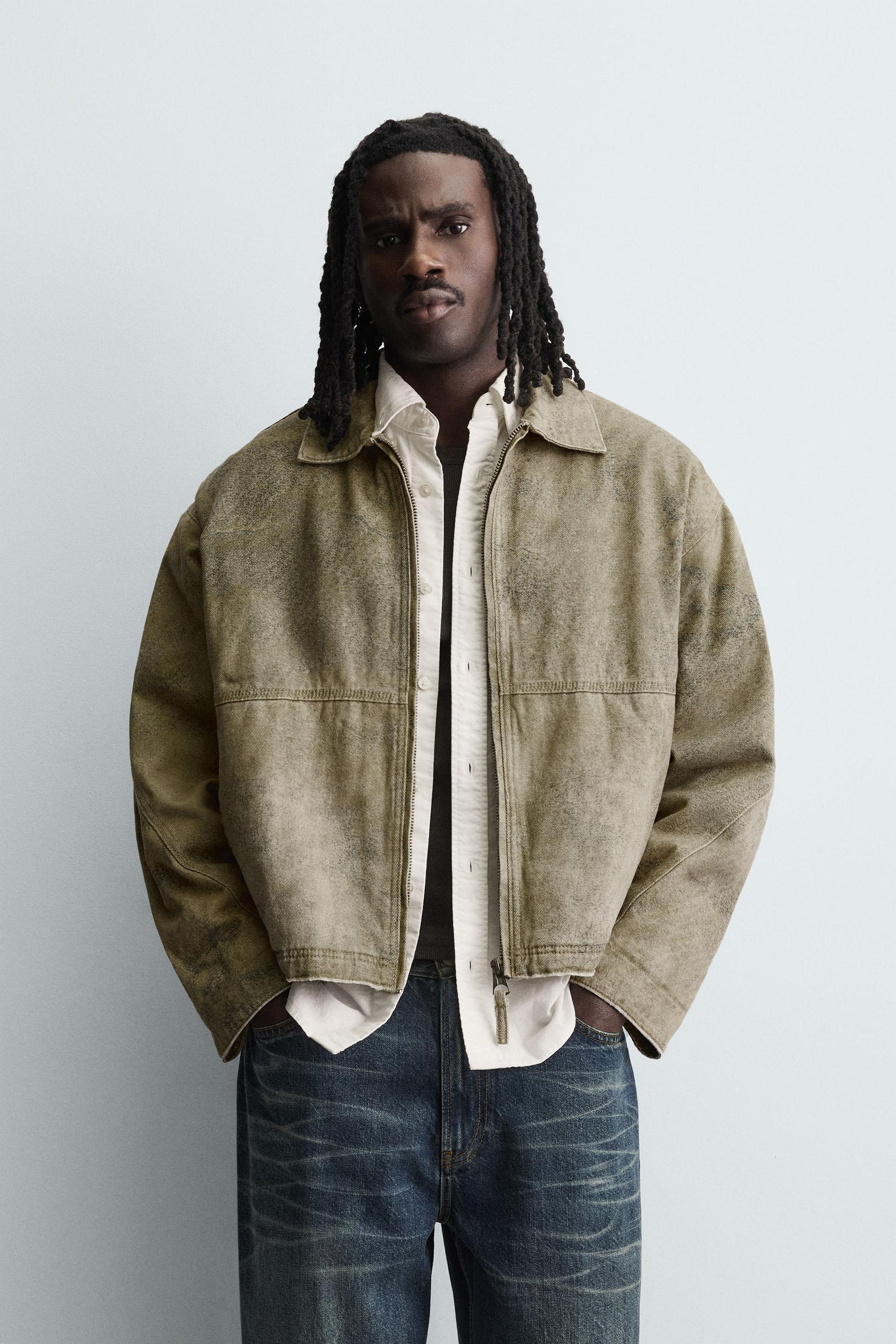 ABSTRACT PRINT BOXY FIT JACKET - Image 2