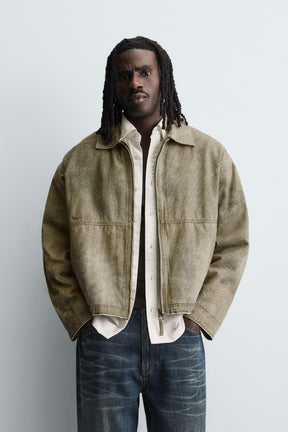 ABSTRACT PRINT BOXY FIT JACKET - Image 2