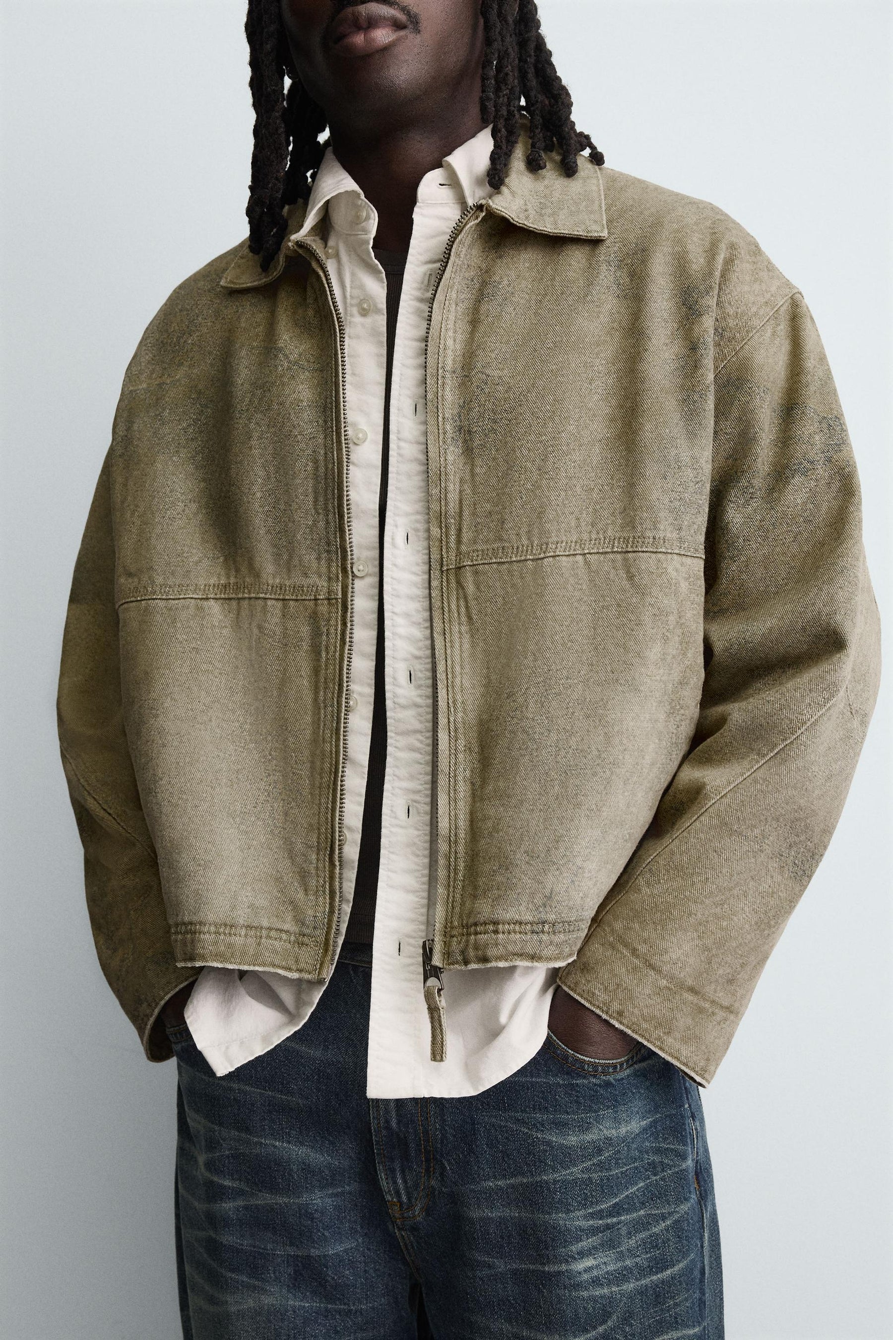 ABSTRACT PRINT BOXY FIT JACKET - Image 4