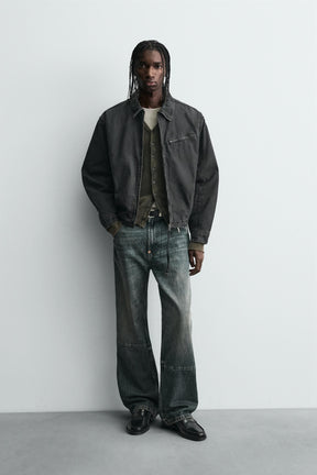 QUILTED DENIM JACKET - Image 1