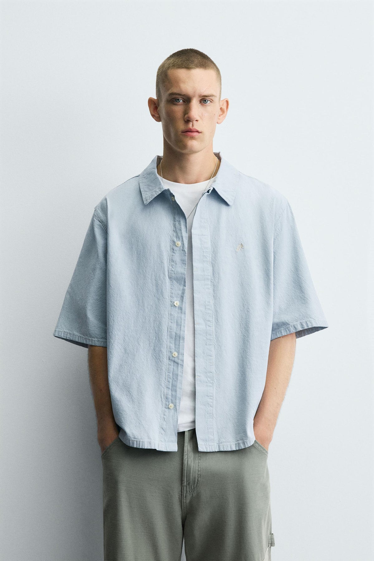 EMBROIDERED DENIM SHIRT - Image 2