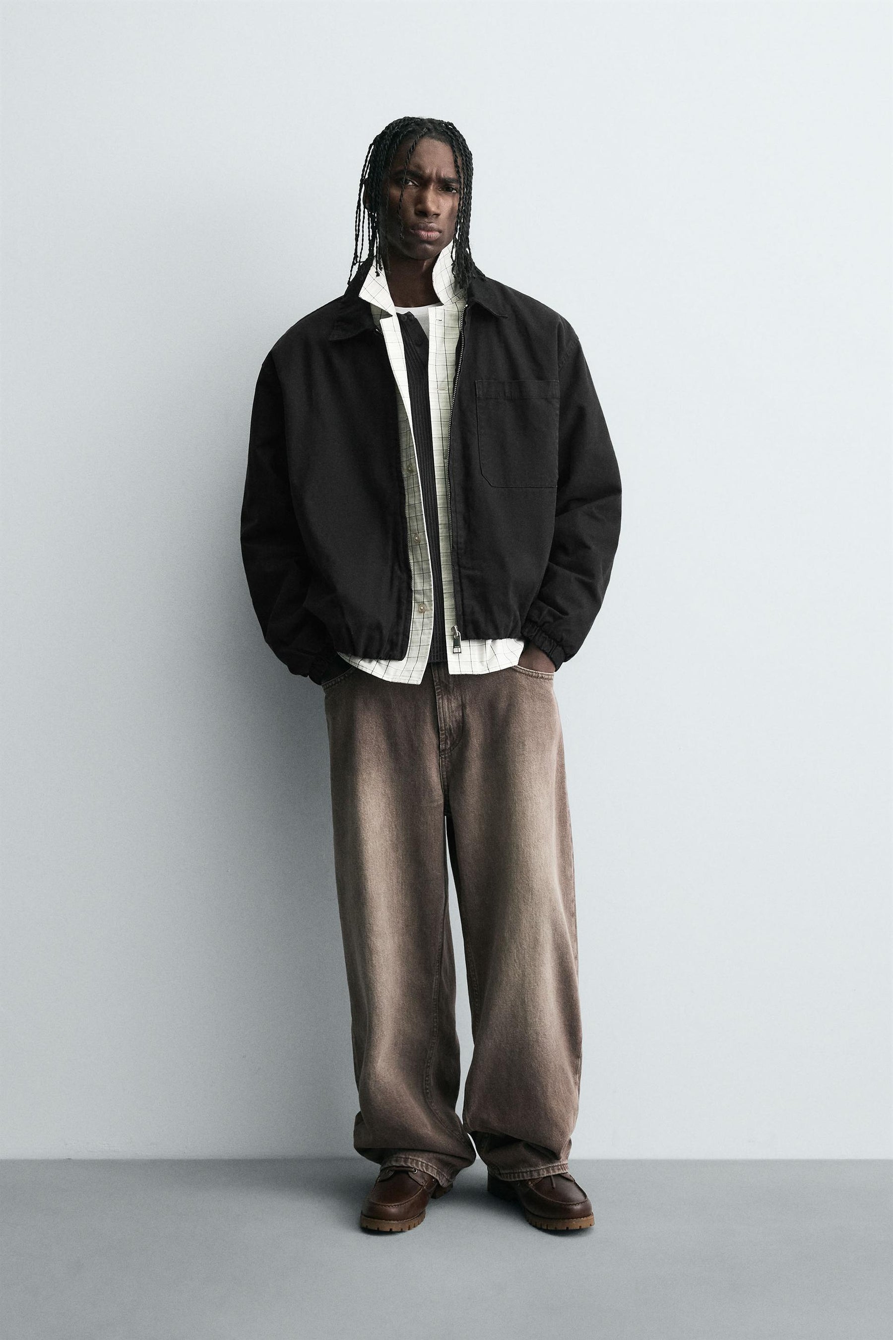 RELAXED FIT ZIP-UP JACKET - Image 1