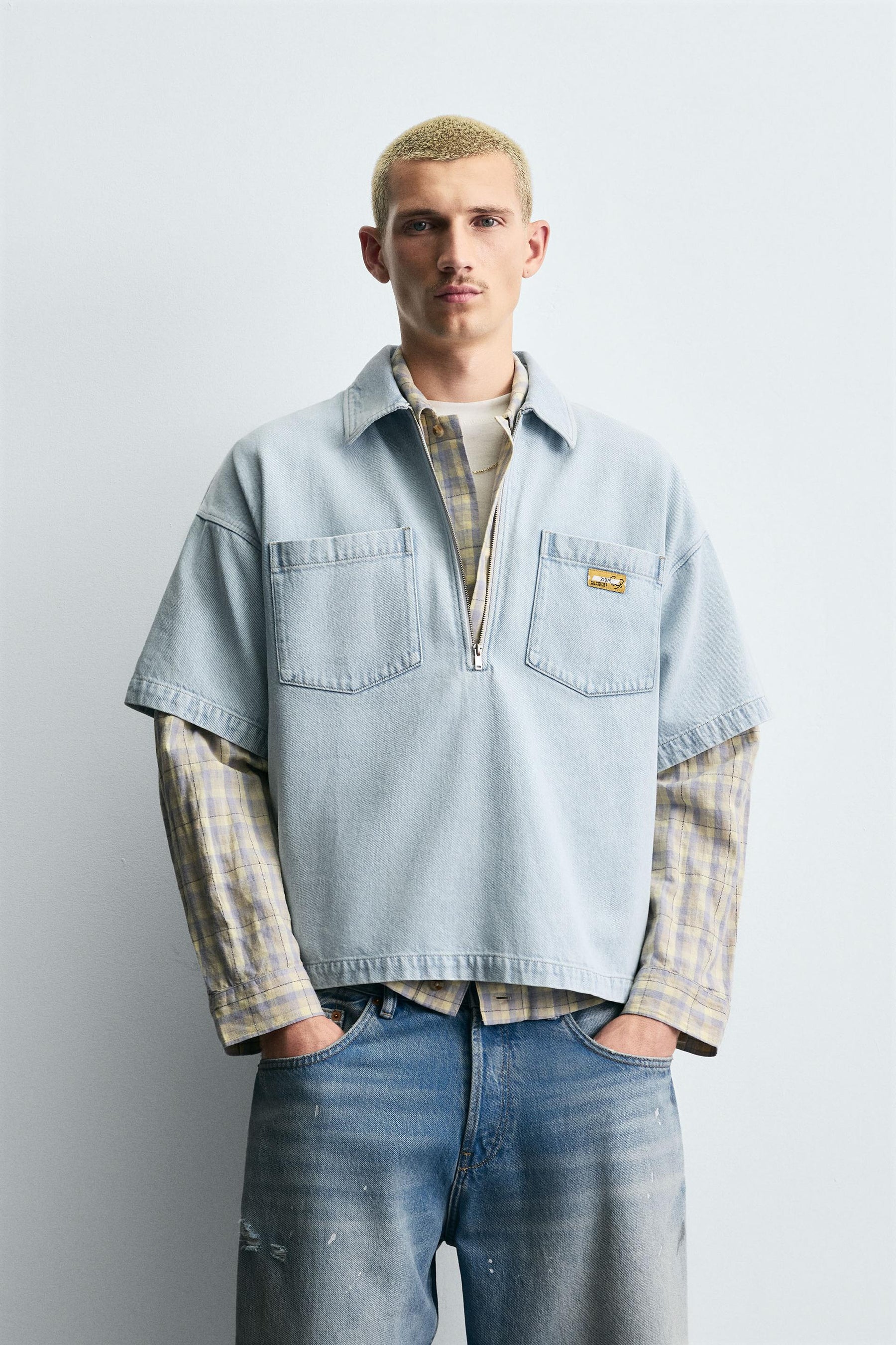 LIGHT DENIM POLO SHIRT - Image 2