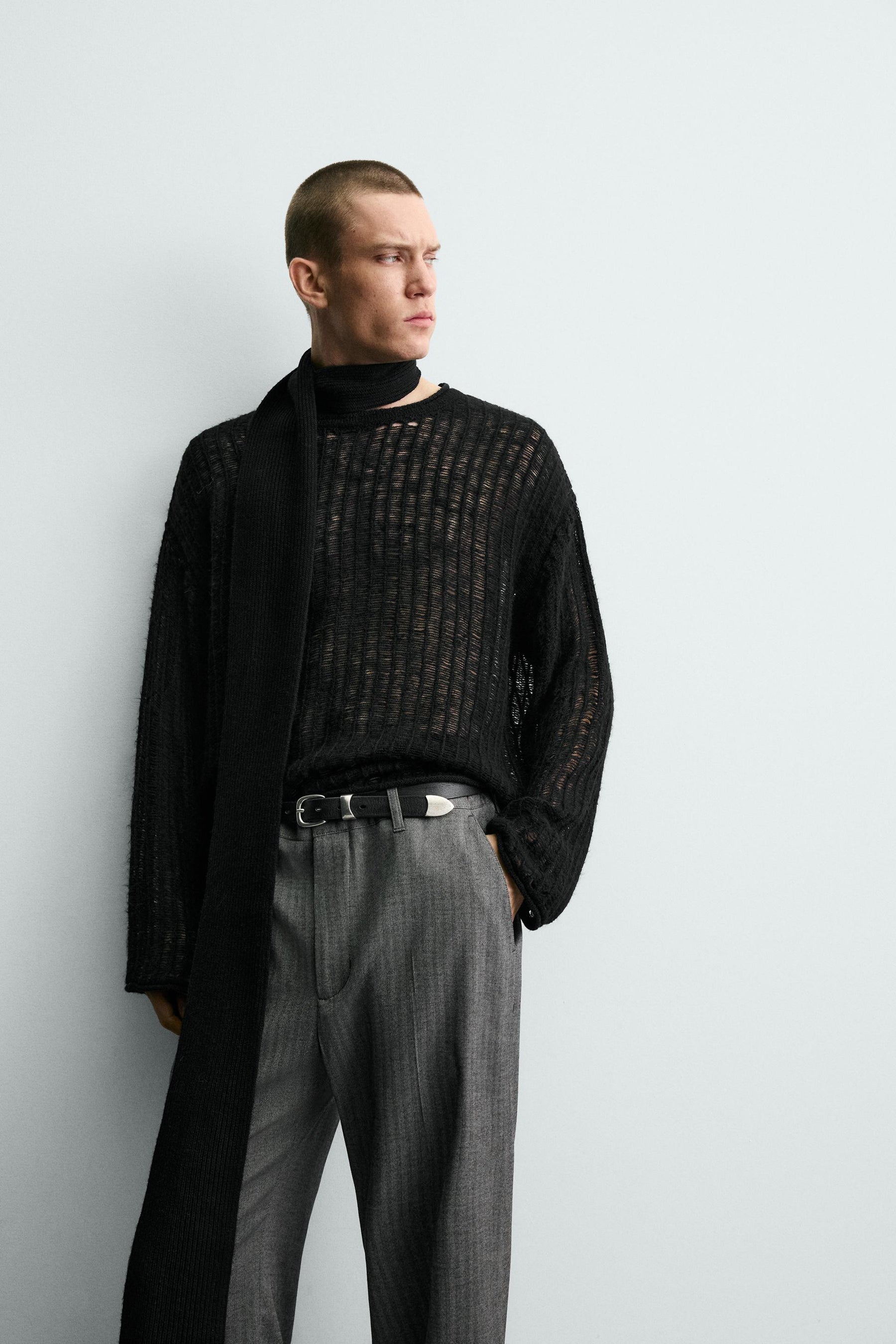 TEXTURED MESH JUMPER - Image 5