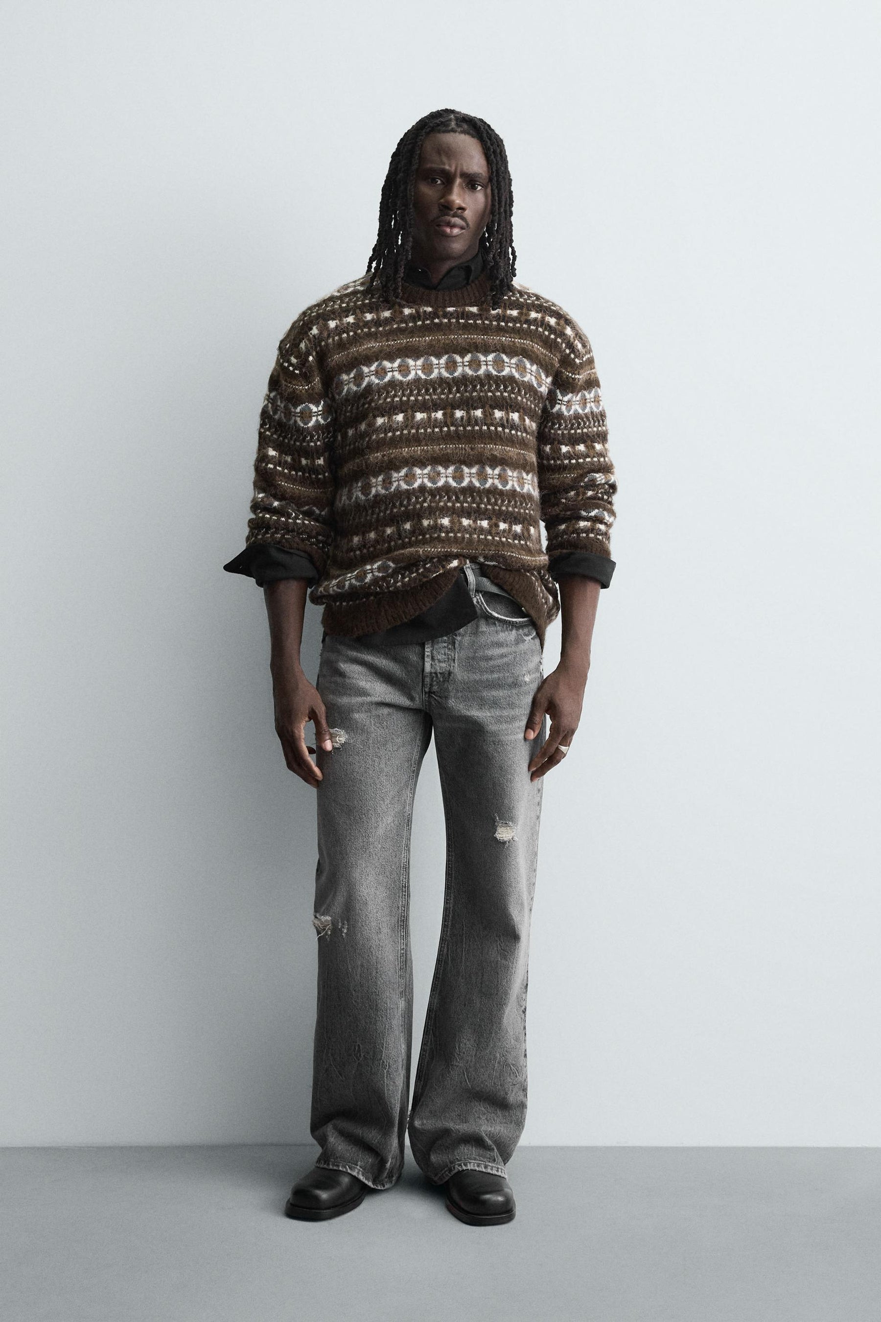 GEOMETRIC JACQUARD JUMPER - Image 1
