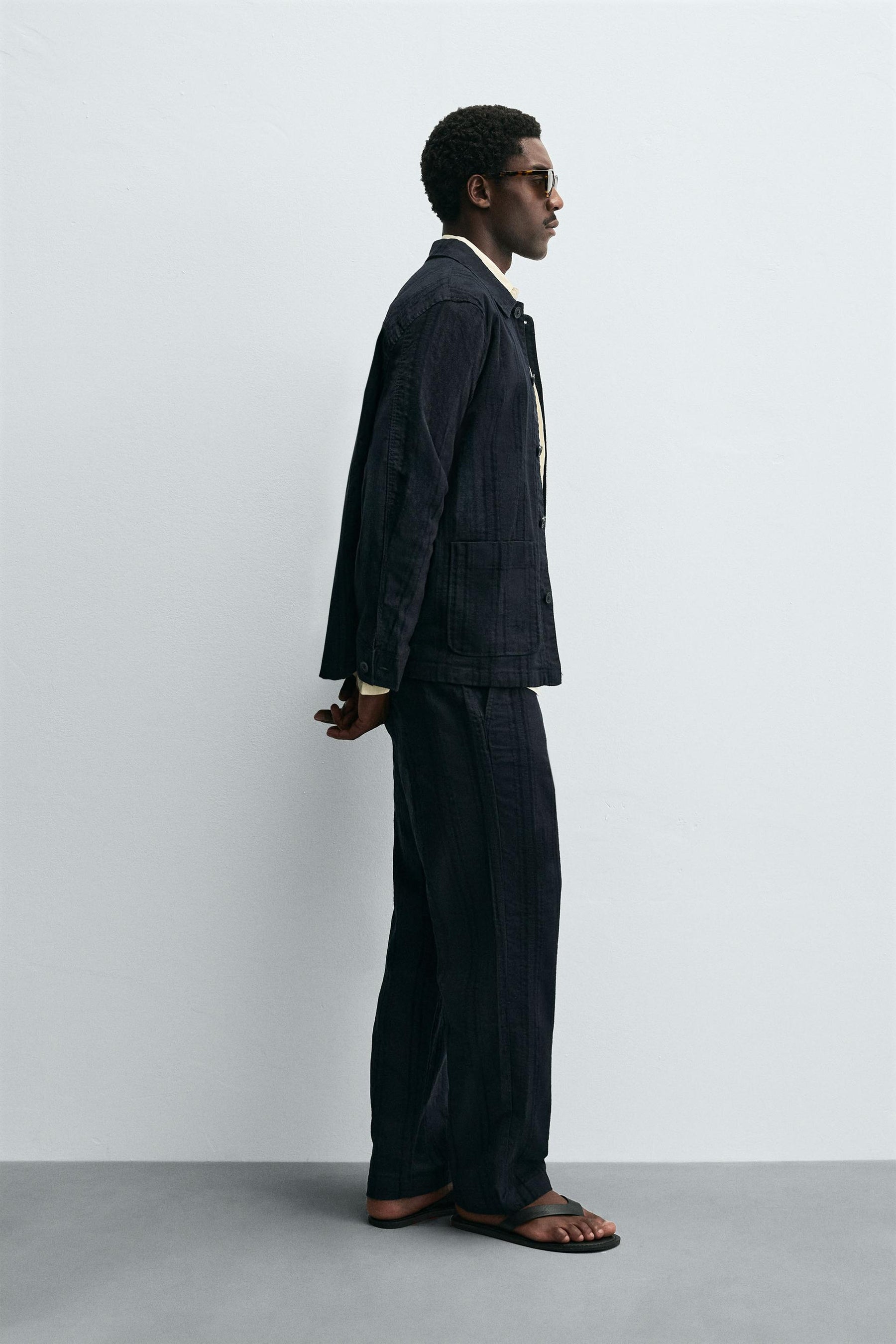 STRIPED JACQUARD OVERSHIRT - Image 4