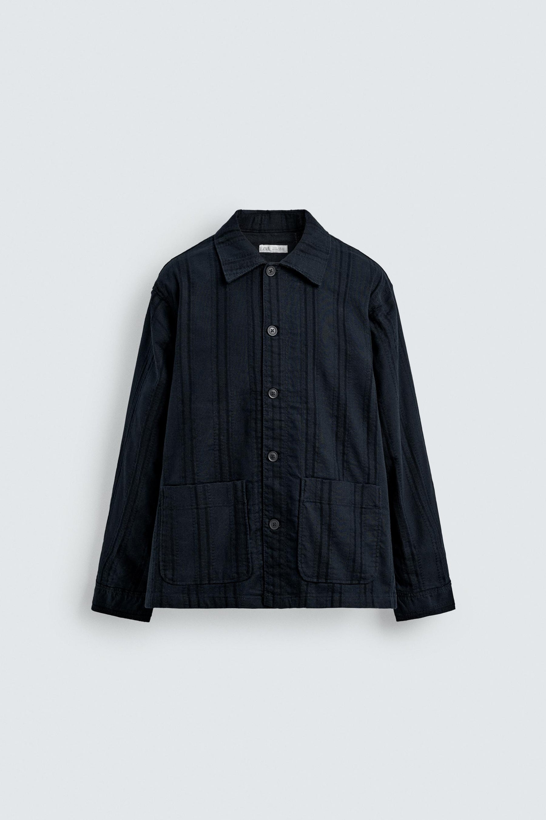 STRIPED JACQUARD OVERSHIRT - Image 7
