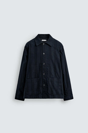 STRIPED JACQUARD OVERSHIRT - Image 7