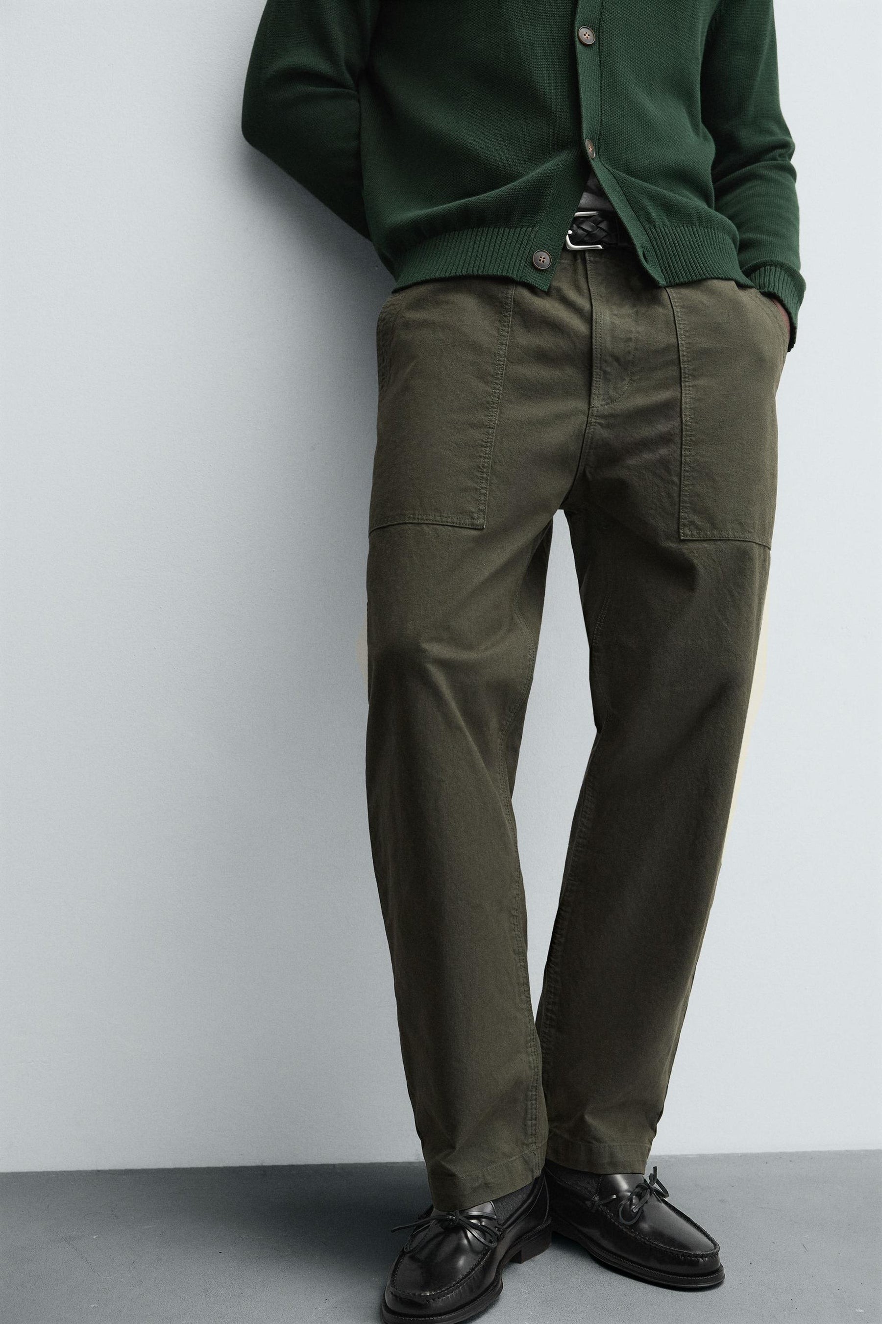 WASHED STRAIGHT-LEG TROUSERS - Image 5