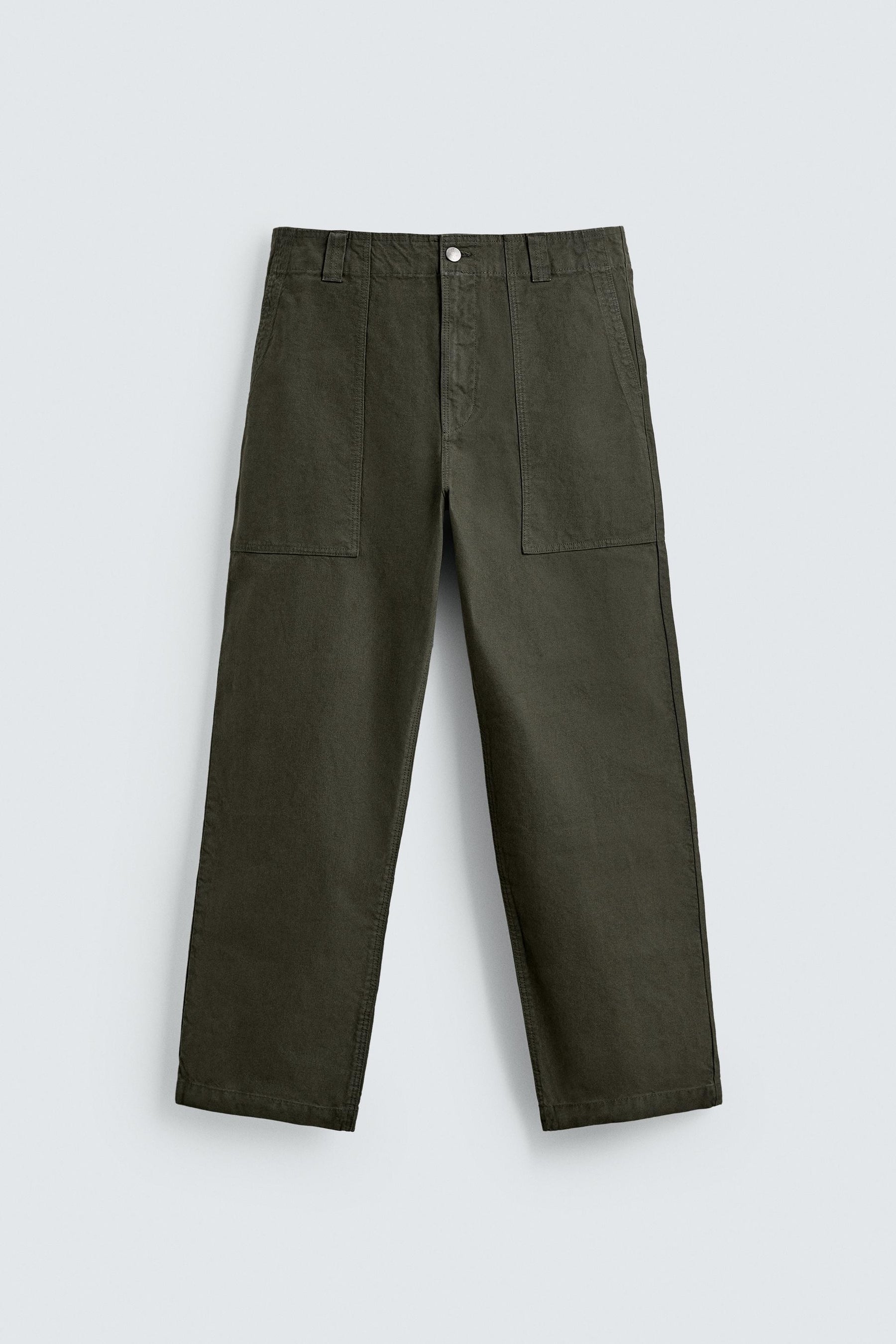 WASHED STRAIGHT-LEG TROUSERS - Image 7