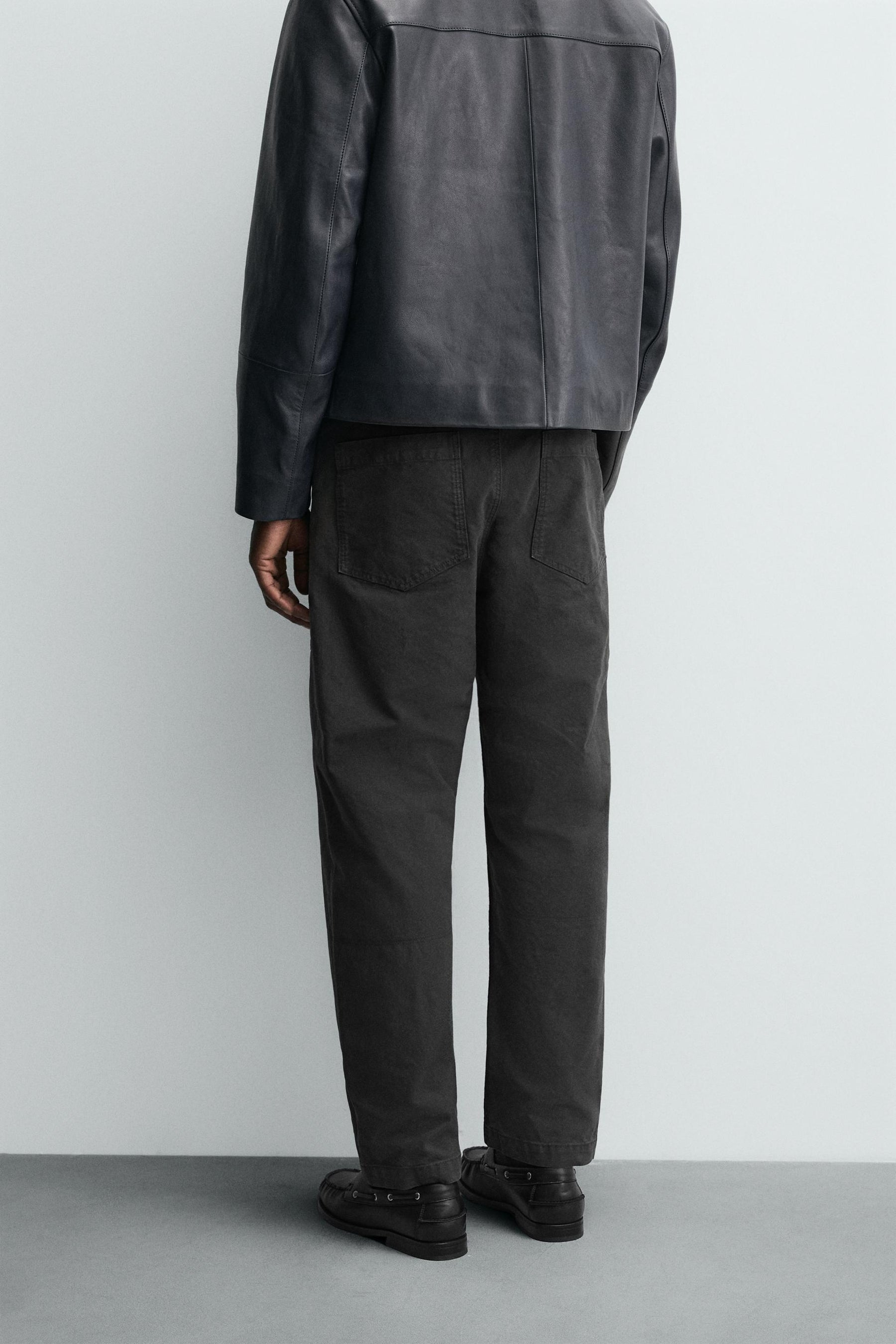 WASHED STRAIGHT-LEG TROUSERS - Image 3