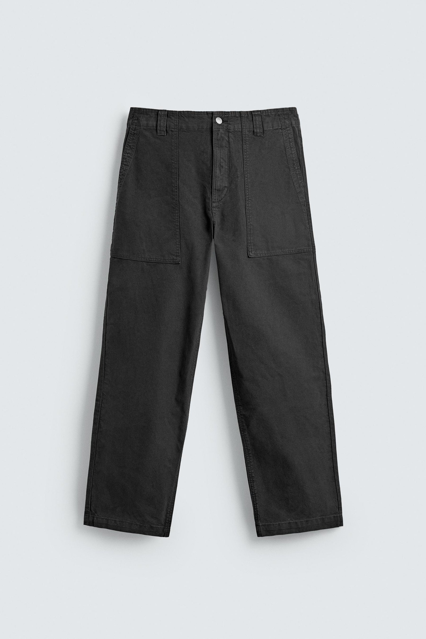 WASHED STRAIGHT-LEG TROUSERS - Image 7