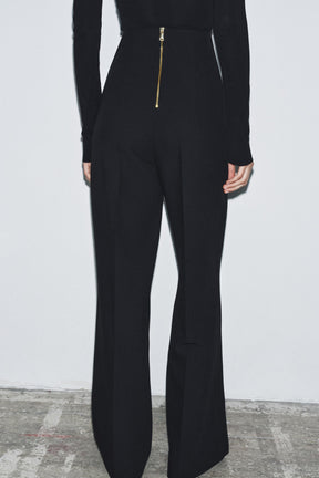 High-waist Trousers with Zip