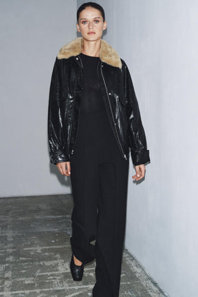 High-waist Trousers with Zip