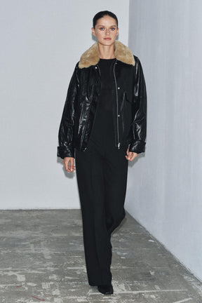 High-waist Trousers with Zip