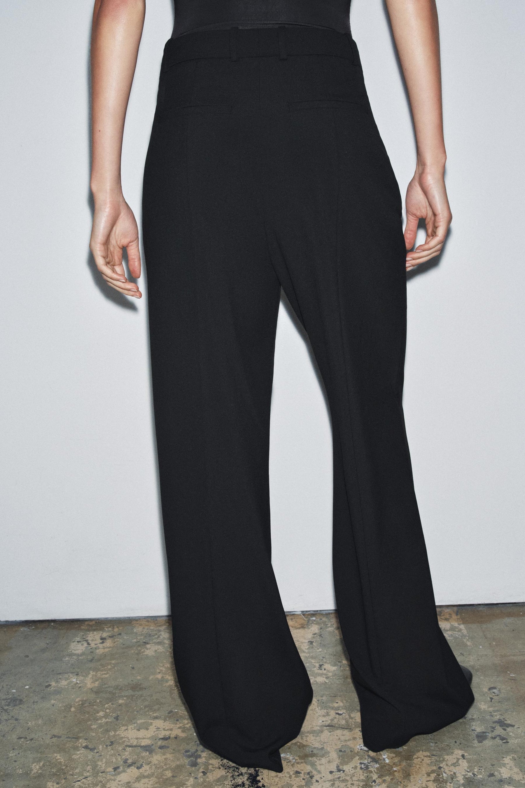 High-Waist Straight Trousers