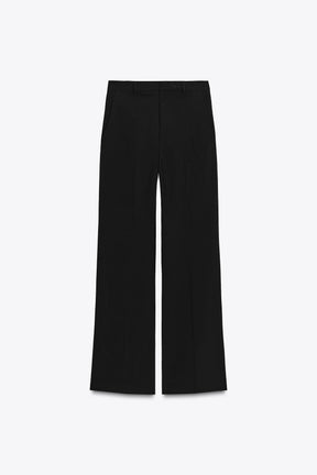 High-Waist Straight Trousers