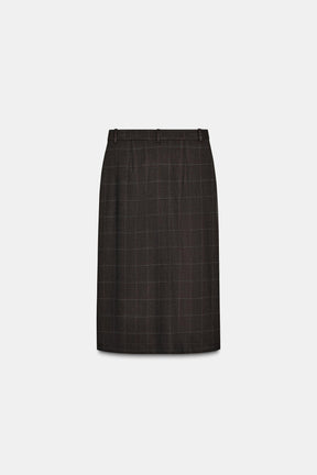 Pleated Check Skirt