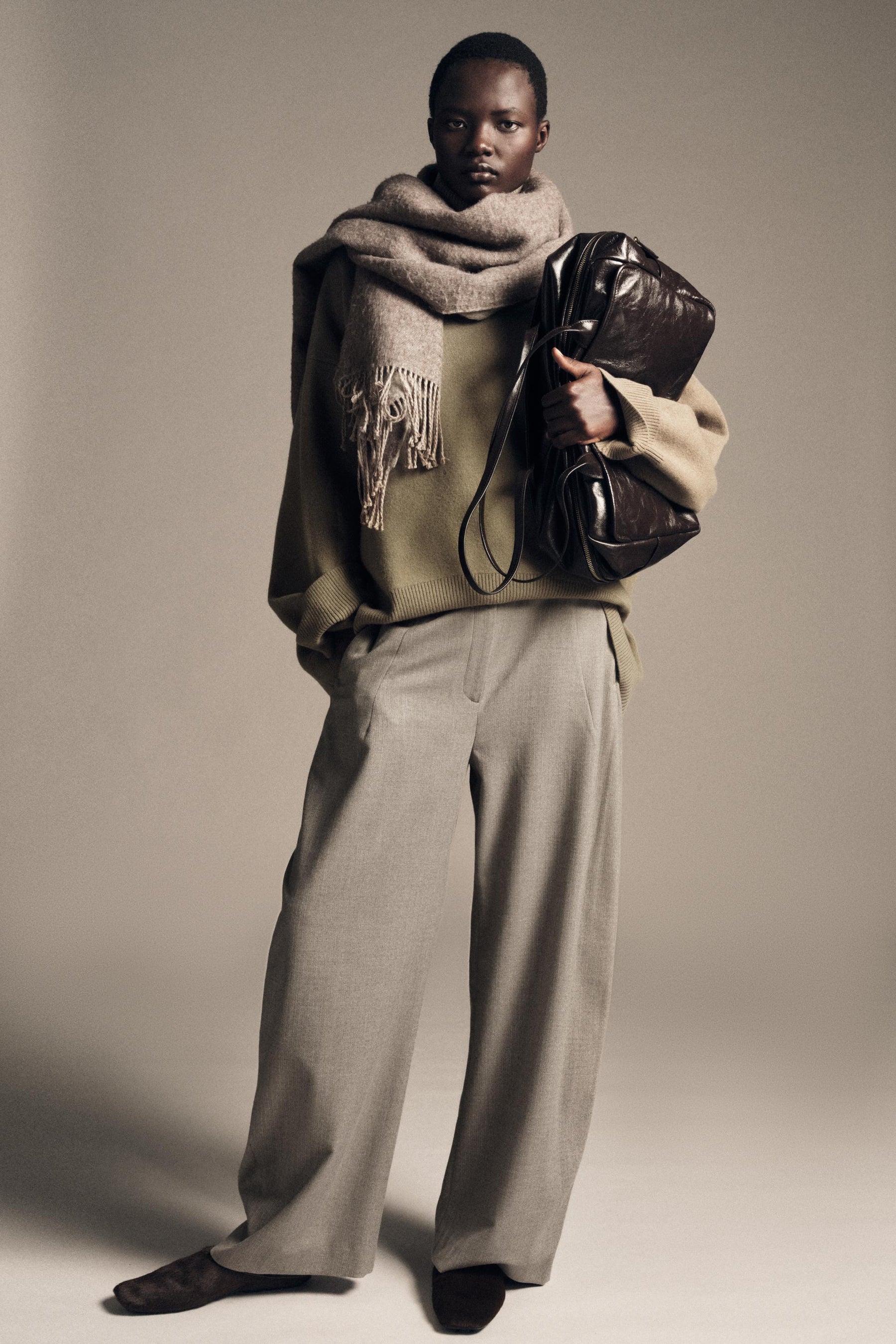 Herringbone Balloon Trousers