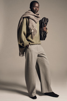 Herringbone Balloon Trousers