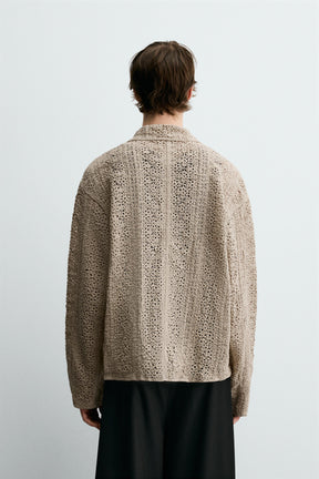 CROCHET TEXTURED OVERSHIRT - Image 3