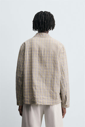 TEXTURED CHECK SHIRT - Image 3