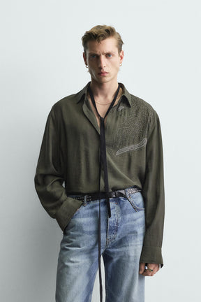 LIMITED EDITION EMBROIDERED SHIRT WITH RHINESTONES - Image 2