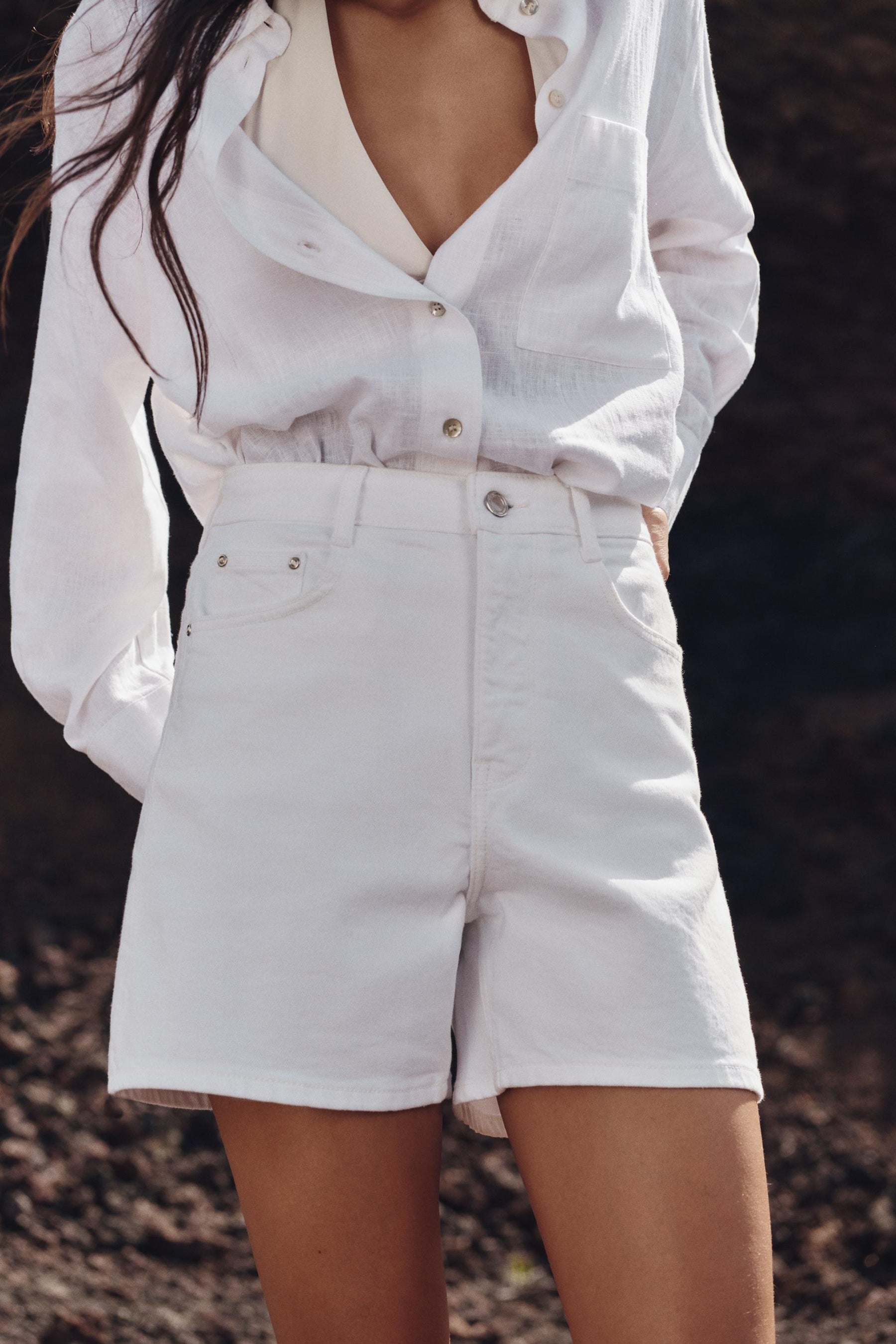 High-Waist Mom-Fit Shorts