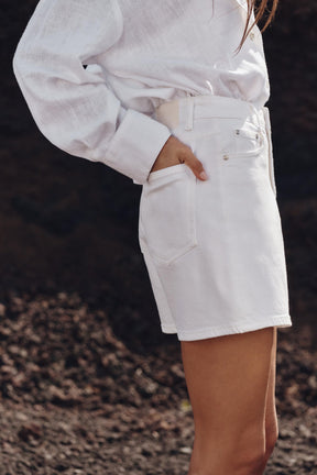 High-Waist Mom-Fit Shorts