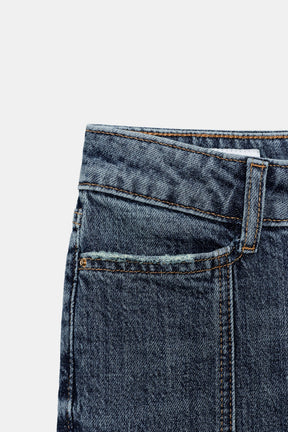 Flare seam mid-waist jeans