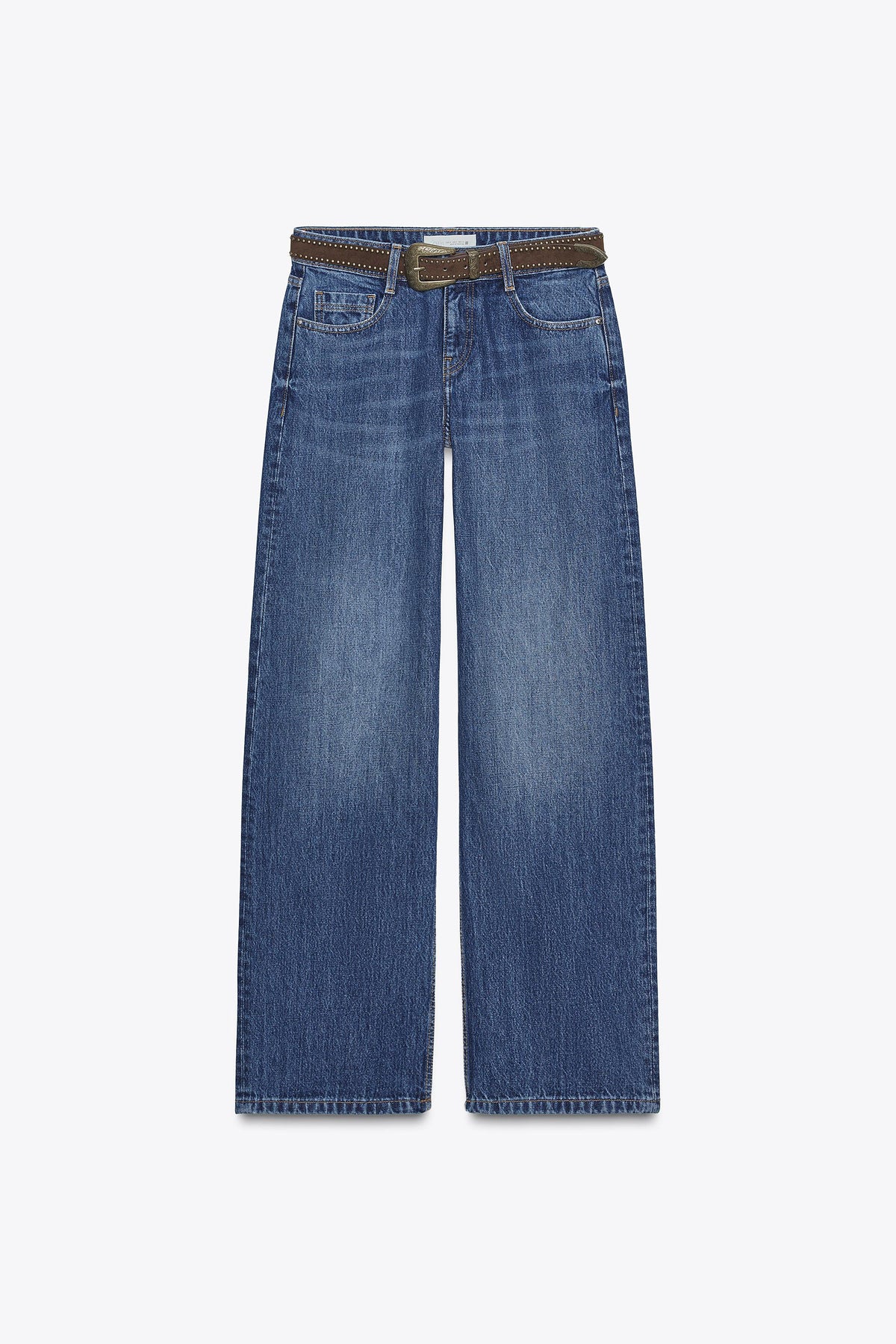Low-rise wide-leg jeans