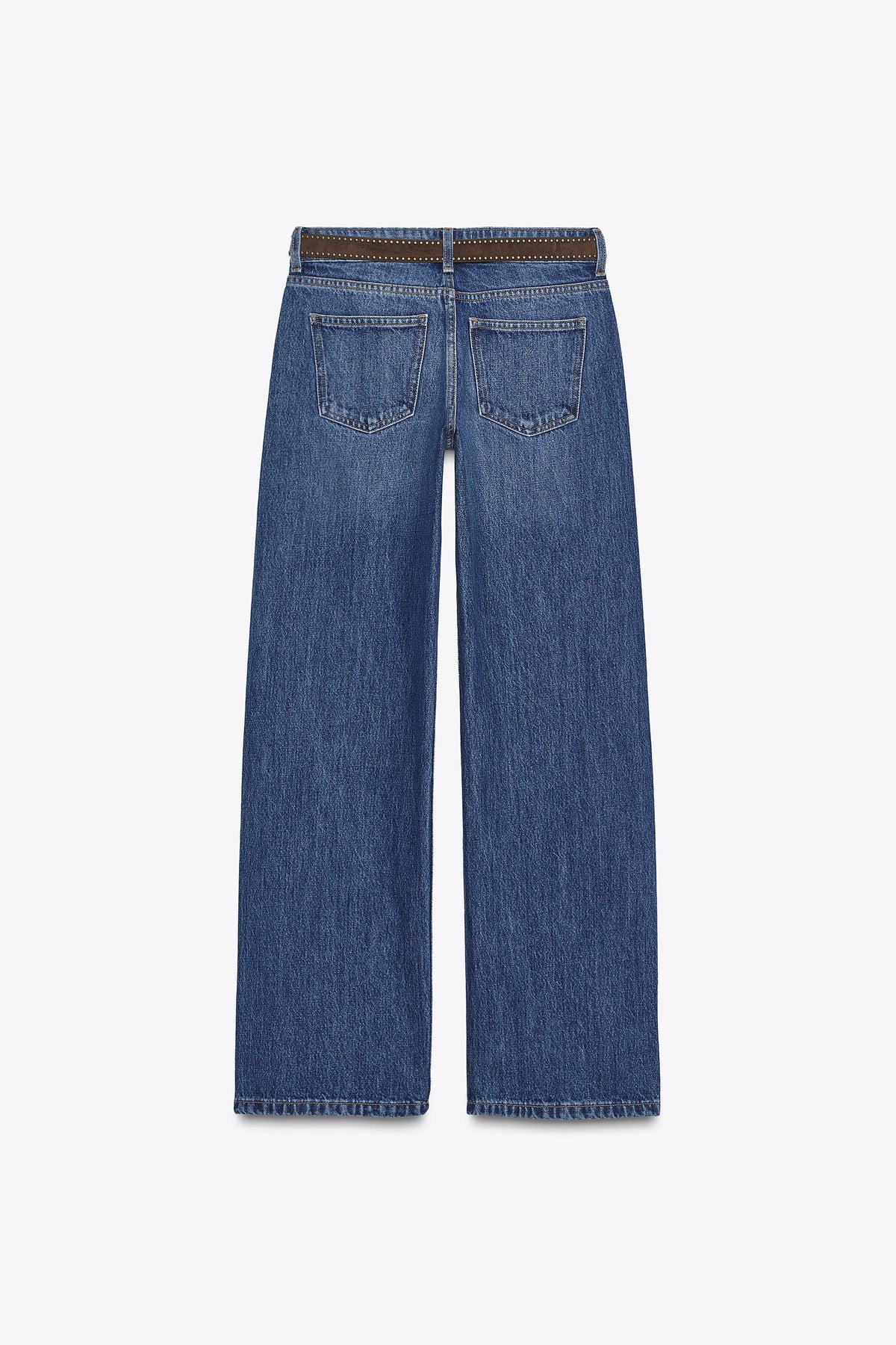 Low-rise wide-leg jeans