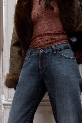 Low-Rise Bootcut Jeans