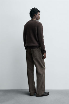 STRAIGHT FIT PLEATED JEANS - Image 3