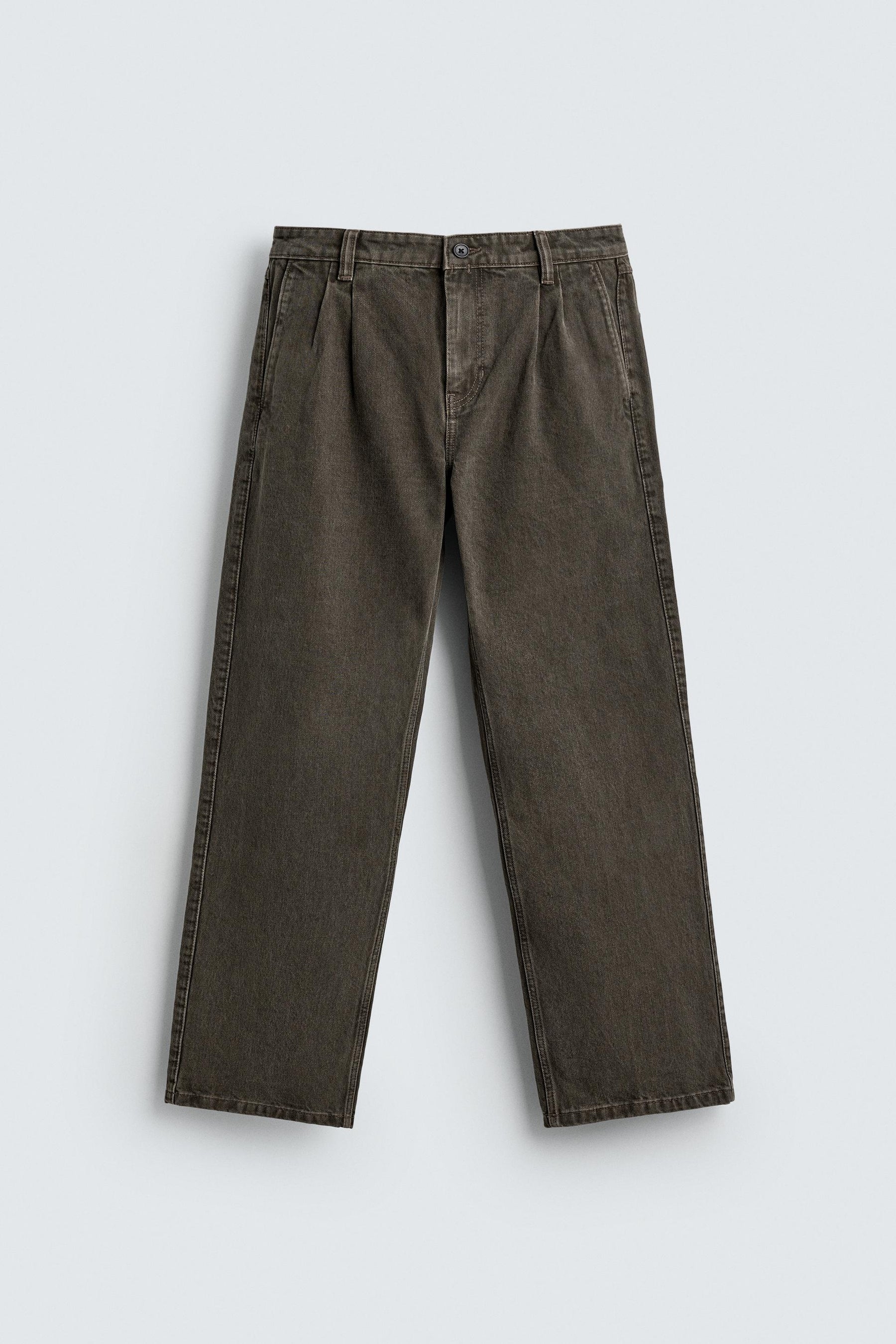 STRAIGHT FIT PLEATED JEANS - Image 7