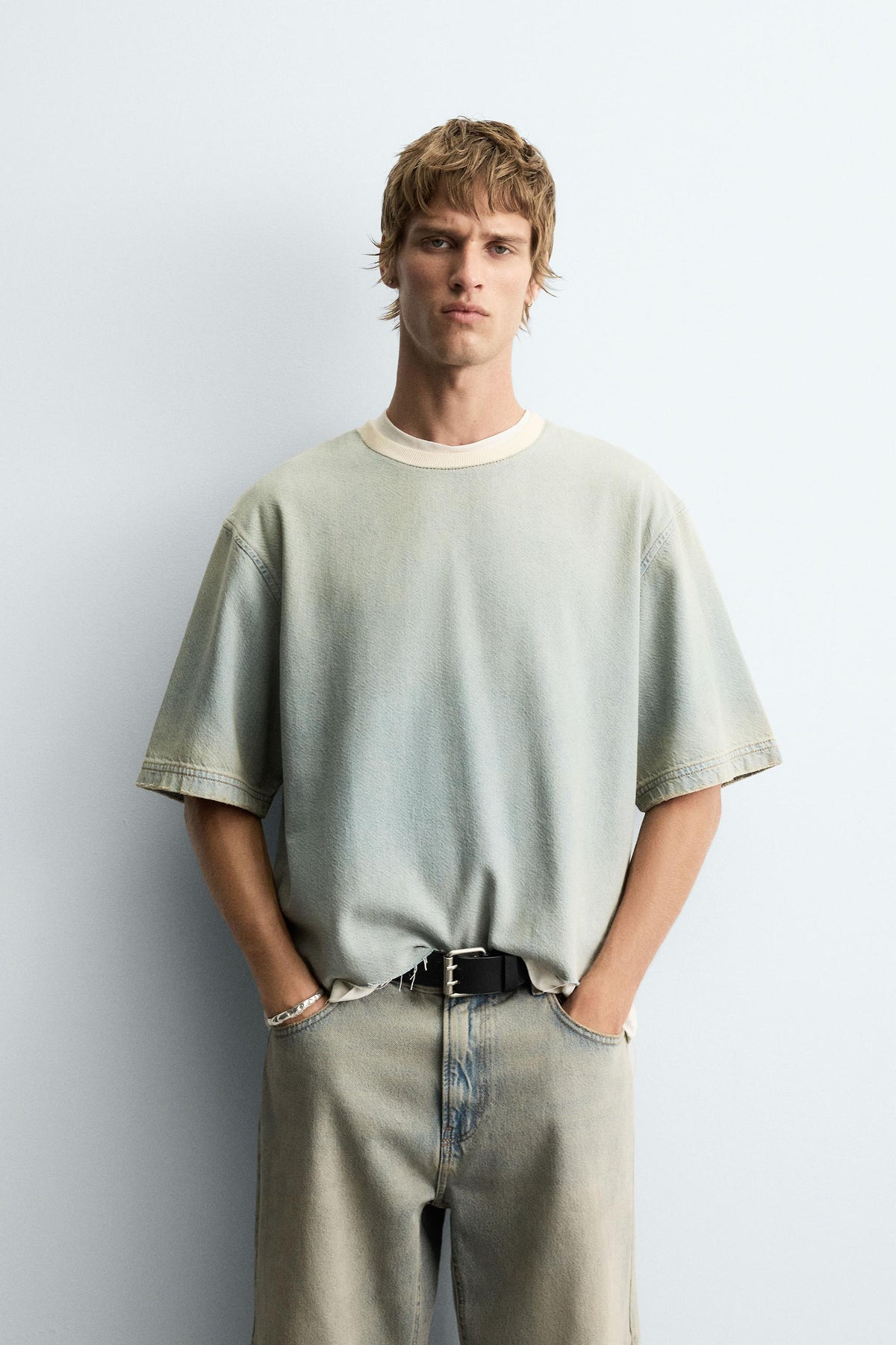 WASHED DENIM T-SHIRT - Image 2