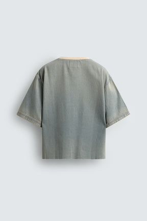 WASHED DENIM T-SHIRT - Image 8